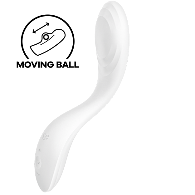 SATISFYER VIBRATOR Vibrateur Spot G Rrrolling Pleasure Blanc - Aura Intime