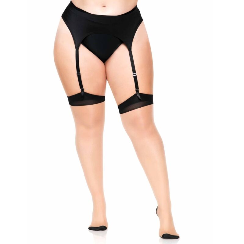 LEG AVENUE HOSIERY Plus Lycra Sheer 2 Tons Cuisses Hautes Couture Arrière Ta... — vue alternative