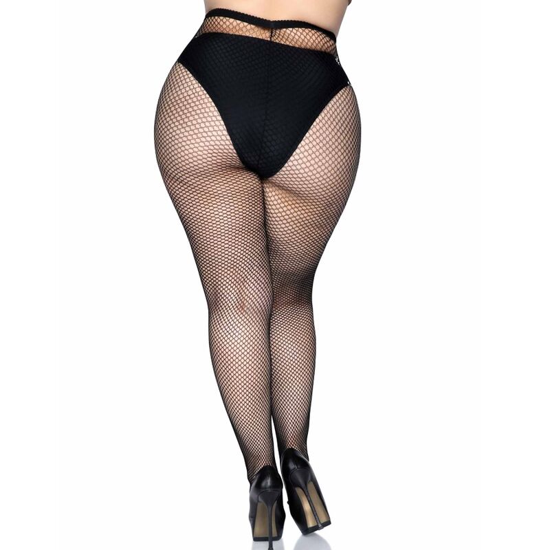 LEG AVENUE HOSIERY Collants Résille Grande Taille — vue arrière