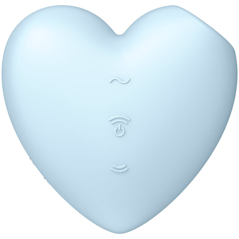 SATISFYER AIR PULSE Cutie Heart Stimulateur Vibrateur Pulse D'Air Bleu — vue détaillée