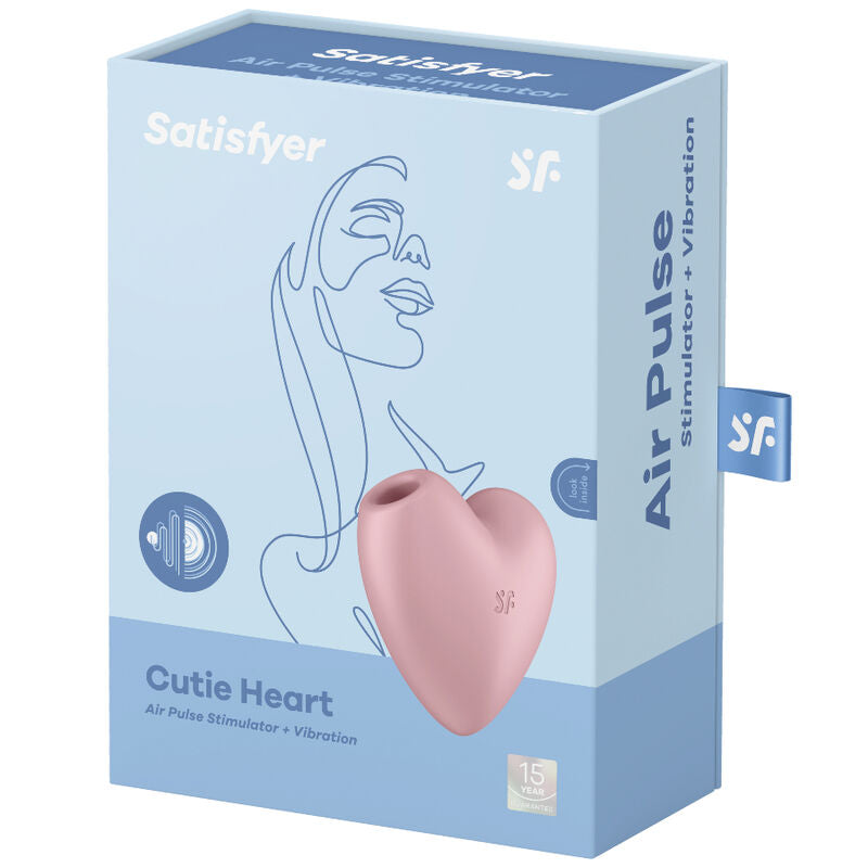 SATISFYER AIR PULSE Cutie Heart Stimulateur Vibrateur Pulse D'Air Rose — vue arrière
