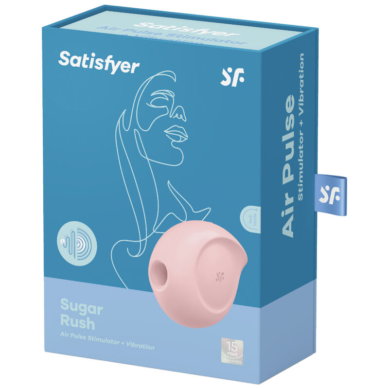 SATISFYER AIR PULSE Stimulateur Vibrateur D'Impulsions D'Air Sugar Rush Rose — vue arrière