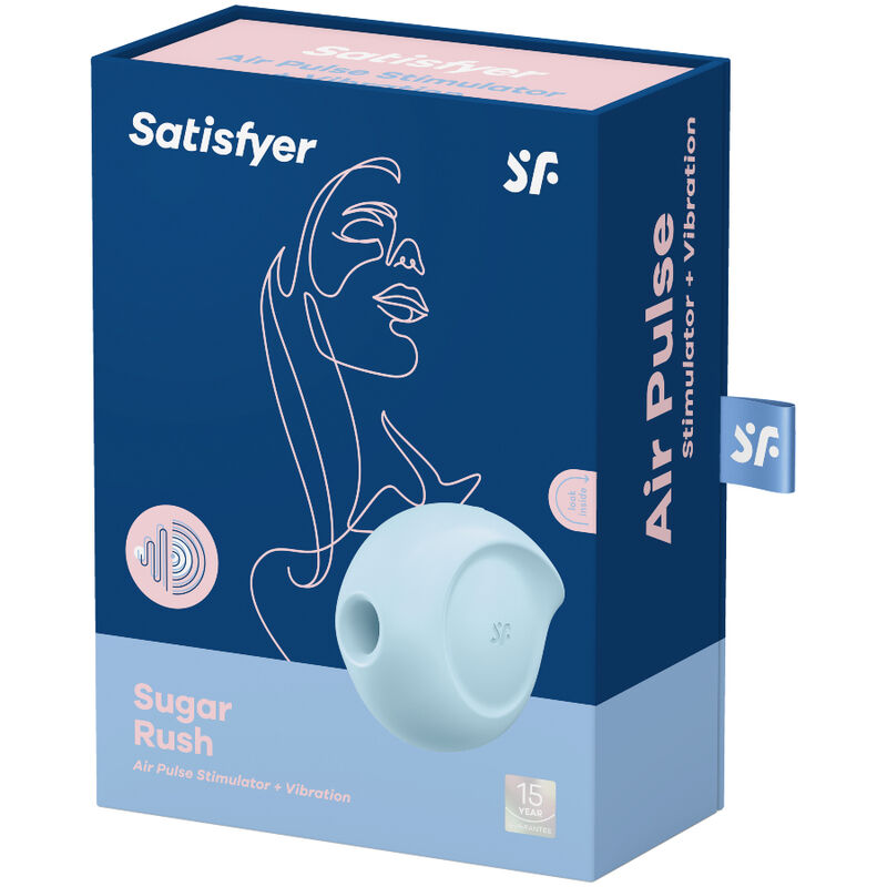 SATISFYER AIR PULSE Stimulateur Vibrateur D'Impulsions D'Air Sugar Rush Bleu — vue arrière