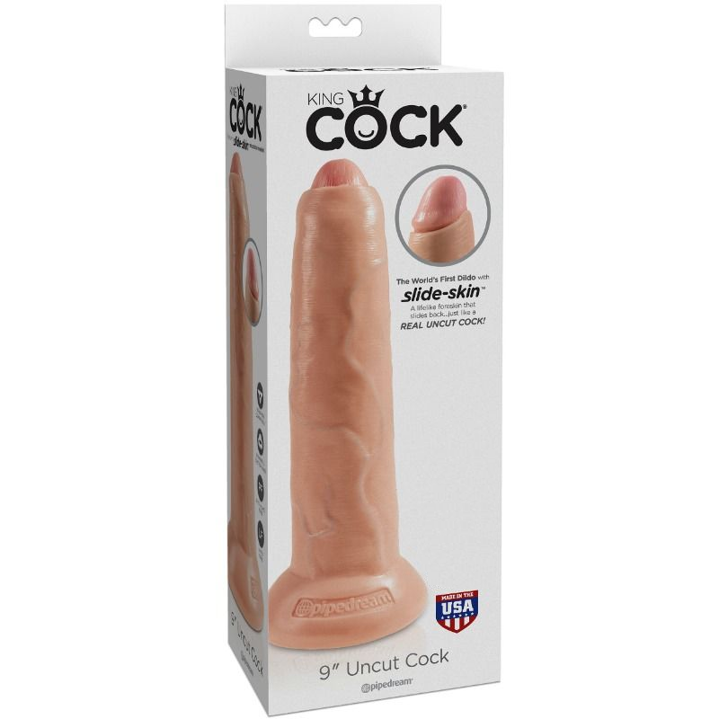 KING COCK GODE RÉALISTE CHAIR NON COUPÉE 23 CM — accessoires inclus