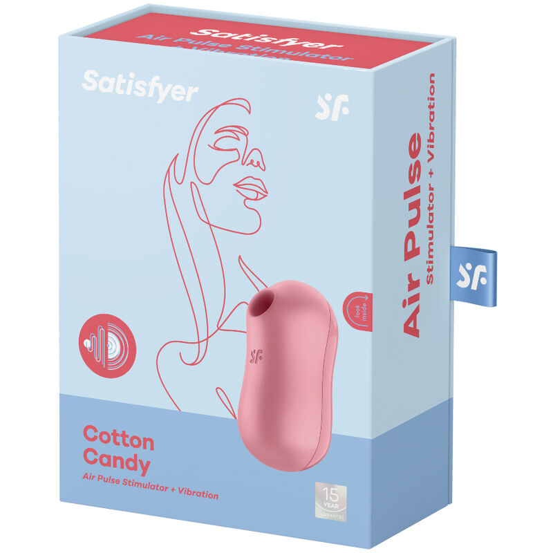 SATISFYER AIR PULSE Stimulateur Vibrateur D'Impulsions D'Air Barbe À Coton Rose — vue alternative