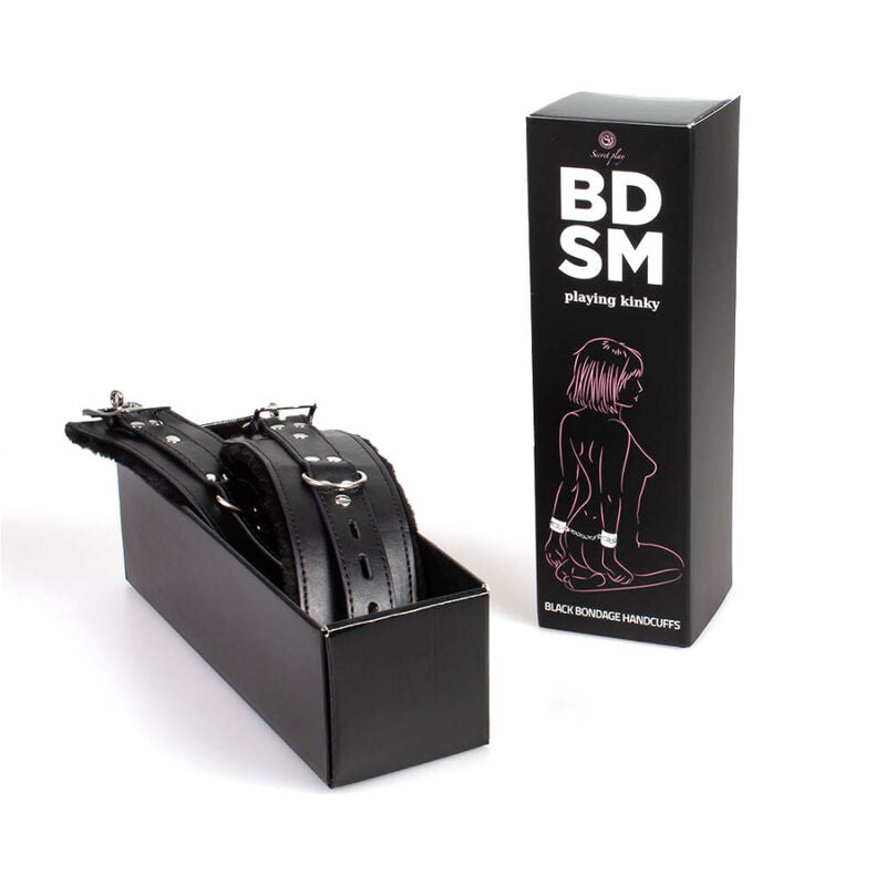 SECRETPLAY 100% FETISH Menottes Bondage Noires Collection Bdsm — vue arrière