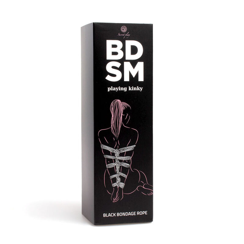 SECRETPLAY 100% FETISH Corde Bondage Noire Collection Bdsm — accessoires inclus
