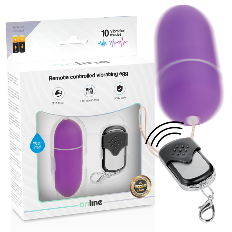 ONLINE OEUF VIBRANT TÉLÉCOMMANDE L LILAS - Aura Intime