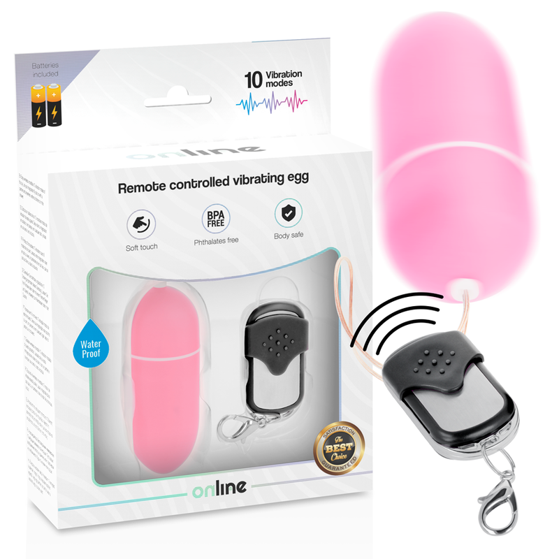 ONLINE OEUF VIBRANT TÉLÉCOMMANDE L ROSE - Aura Intime