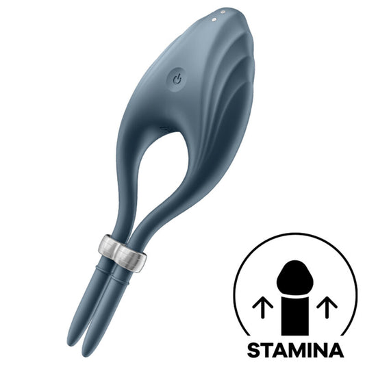 SATISFYER - Vibrateur Anneau Duelist Gris