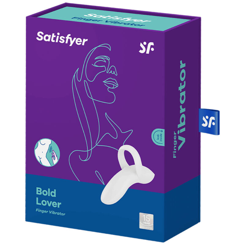 SATISFYER VIBRATOR Vibrateur Doigts Bold Lover Blanc — vue arrière