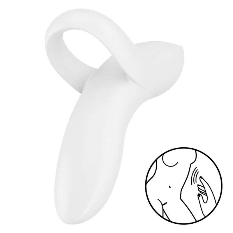SATISFYER VIBRATOR Vibrateur Doigts Bold Lover Blanc - Aura Intime