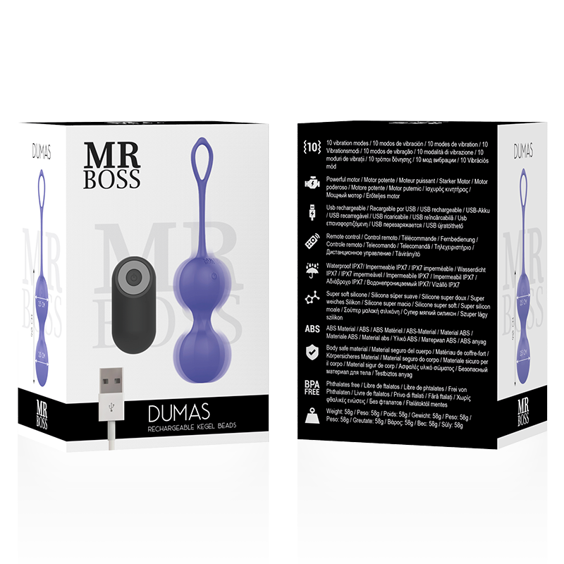 MR. BOSS Dumas Perles Kegel Vibrantes Télécommande — vue alternative