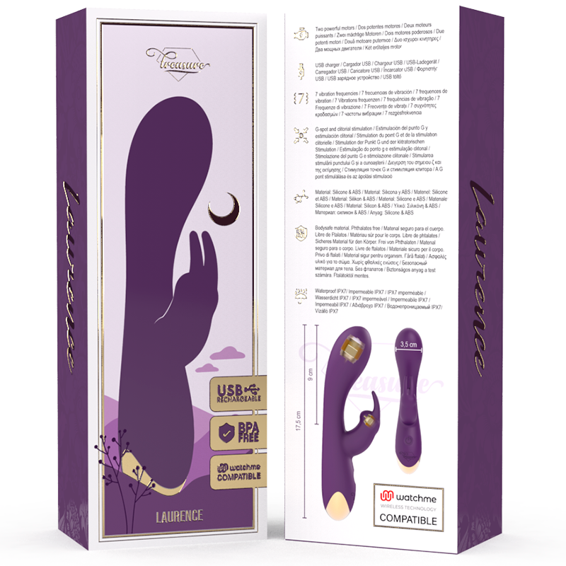 TREASURE Laurence Vibromasseur Rabbit + Télécommande Watchme — vue alternative