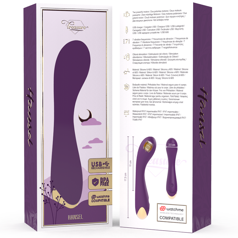 TREASURE Hansel Vibromasseur Point G + Télécommande Watchme — vue détaillée