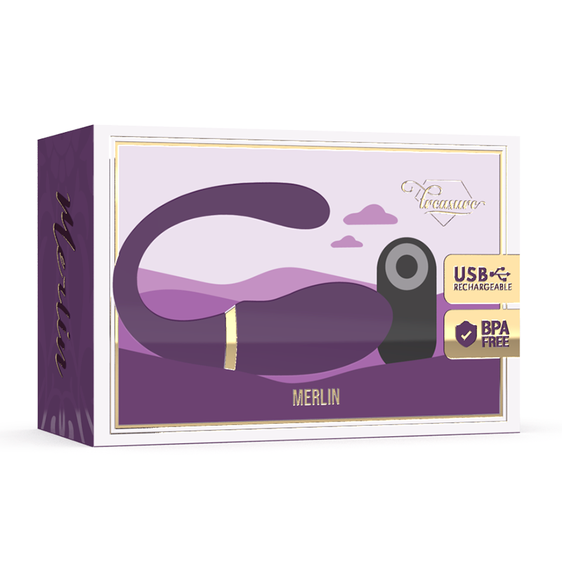 TREASURE Merlin Double Couple Vibrateur Télécommande — vue détaillée