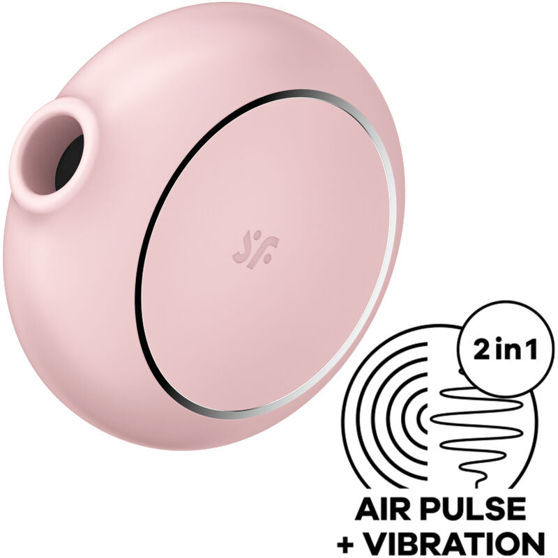 SATISFYER AIR PULSE Stimulateur Vibrateur Double Air Pulse Pro To Go 3 Rose - Aura Intime