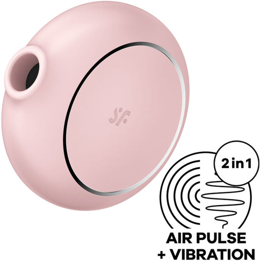 SATISFYER AIR PULSE Stimulateur Vibrateur Double Air Pulse Pro To Go 3 Rose - Aura Intime