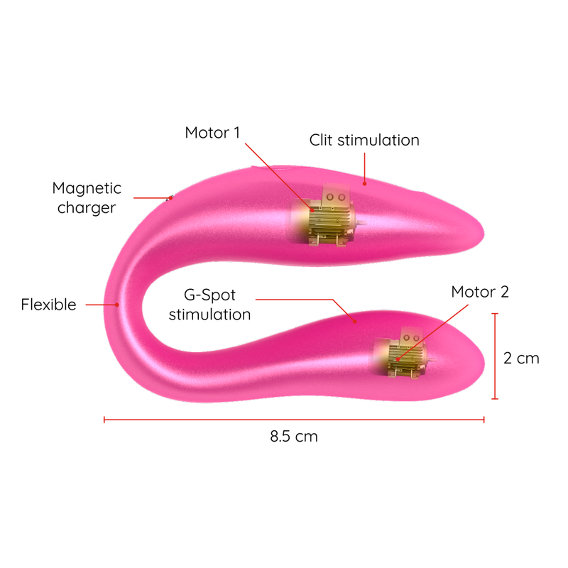 ONINDER Lisboa G-Spot & Clitoral Stimulateur Rose - Application G... — vue alternative