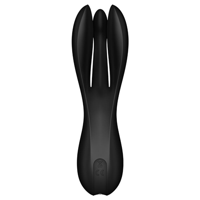 SATISFYER VIBRATOR Vibrateur Threesome 2 Noir - Aura Intime
