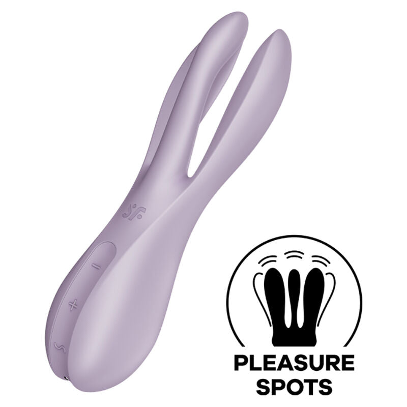 SATISFYER VIBRATOR Vibrateur Threesome 2 Violet — vue détaillée