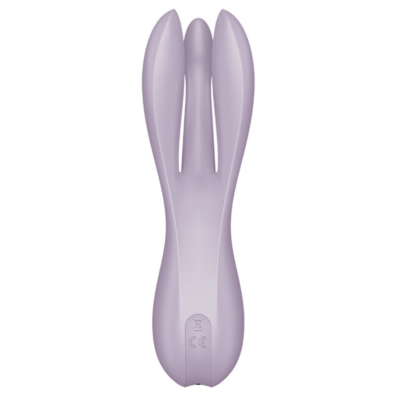 SATISFYER VIBRATOR Vibrateur Threesome 2 Violet - Aura Intime