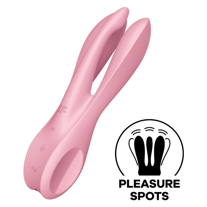 SATISFYER VIBRATOR Vibrateur Threesome 1 Rose — vue détaillée