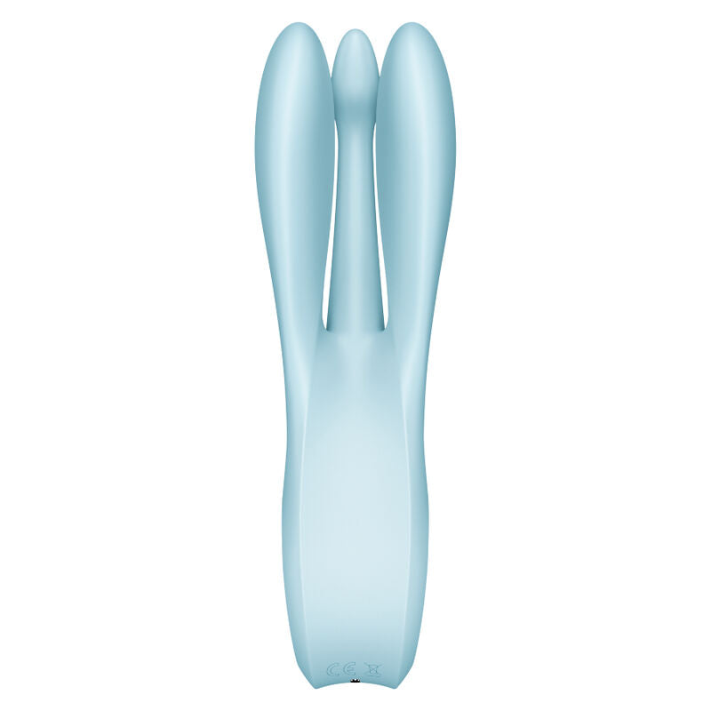 SATISFYER VIBRATOR Vibrateur Threesome 1 Bleu - Aura Intime