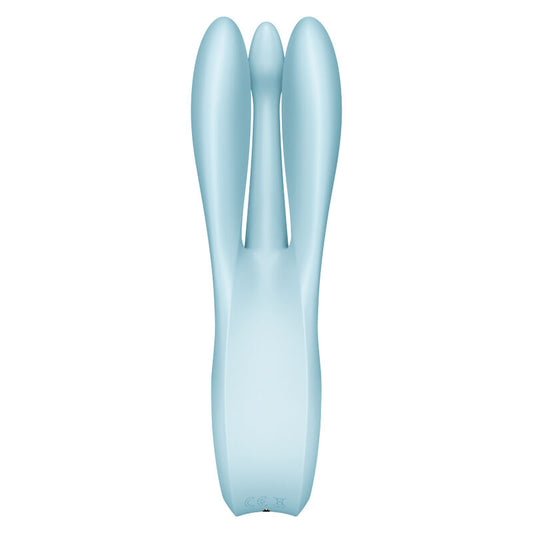 SATISFYER VIBRATOR Vibrateur Threesome 1 Bleu - Aura Intime