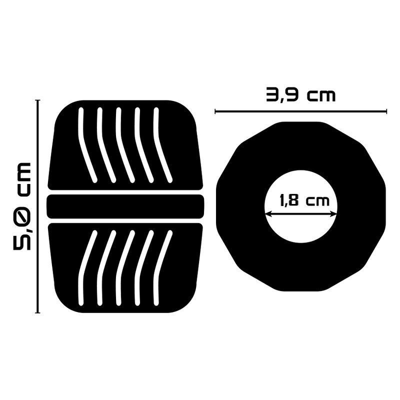 POWERING ANNEAU PÉNIS SUPER FLEXIBLE RÉSISTANT 5 CM PR11 NOIR — vue alternative