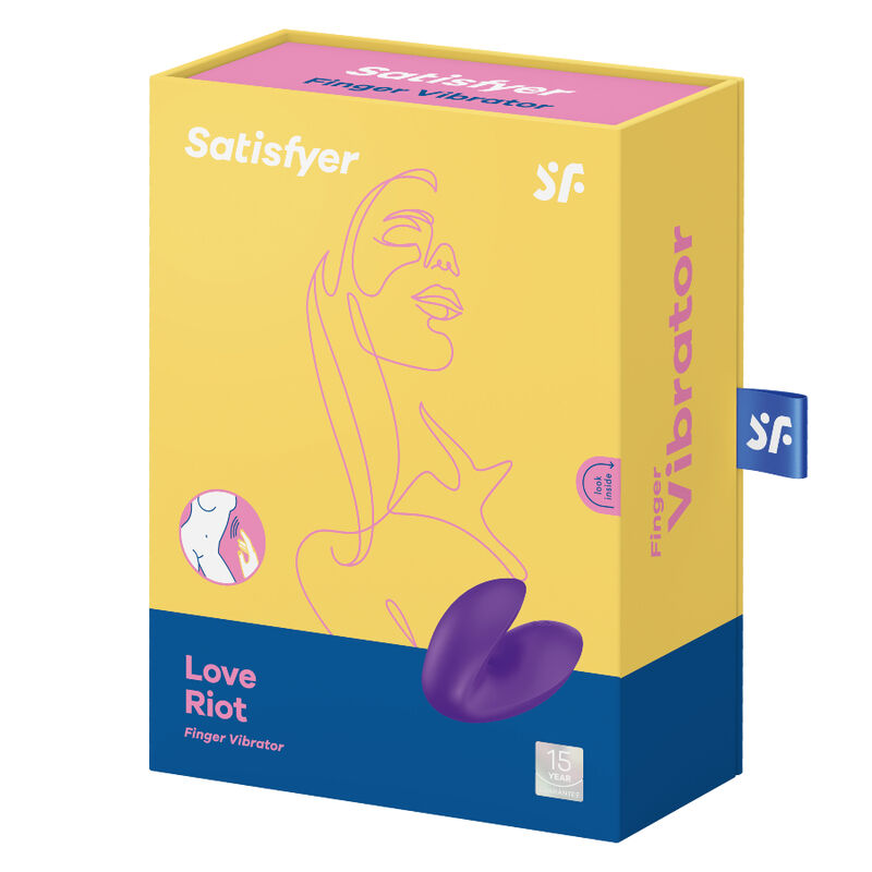 SATISFYER VIBRATOR Vibrateur Doigts Love Riot Violet — vue arrière