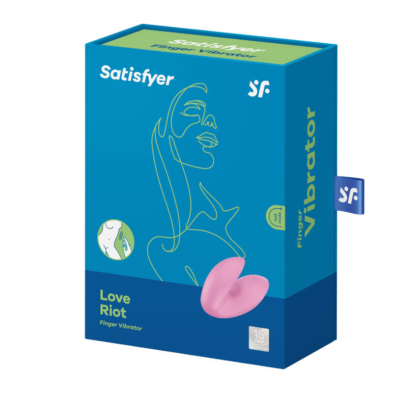 SATISFYER VIBRATOR Vibrateur Doigts Love Riot Rose — vue arrière