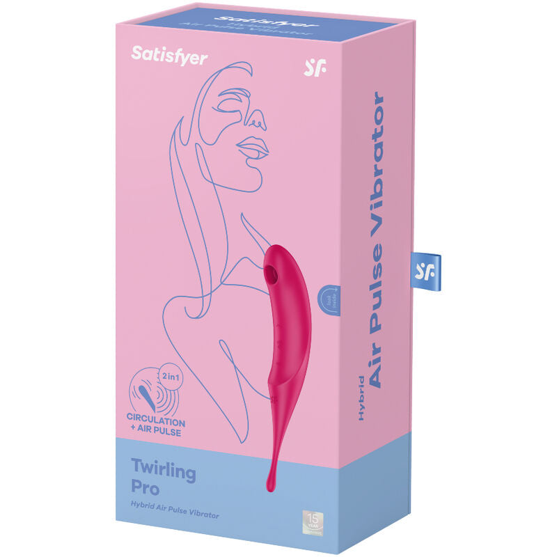 SATISFYER AIR PULSE Stimulateur Vibrateur Twirling Pro Air Pulse Rouge — vue arrière
