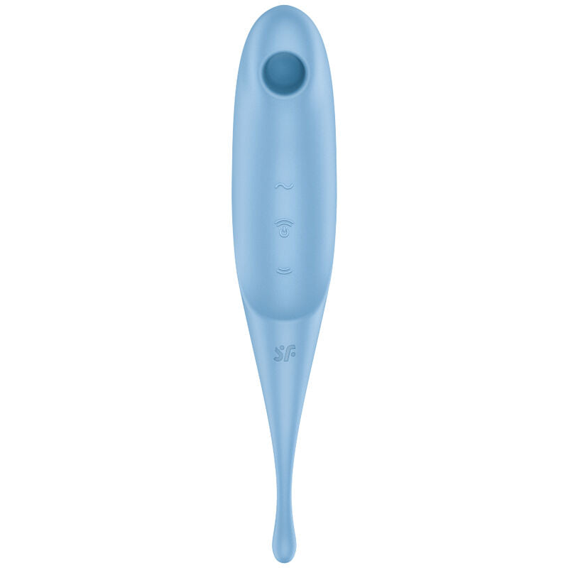 SATISFYER AIR PULSE Stimulateur Vibrateur Twirling Pro Air Pulse Bleu — vue détaillée