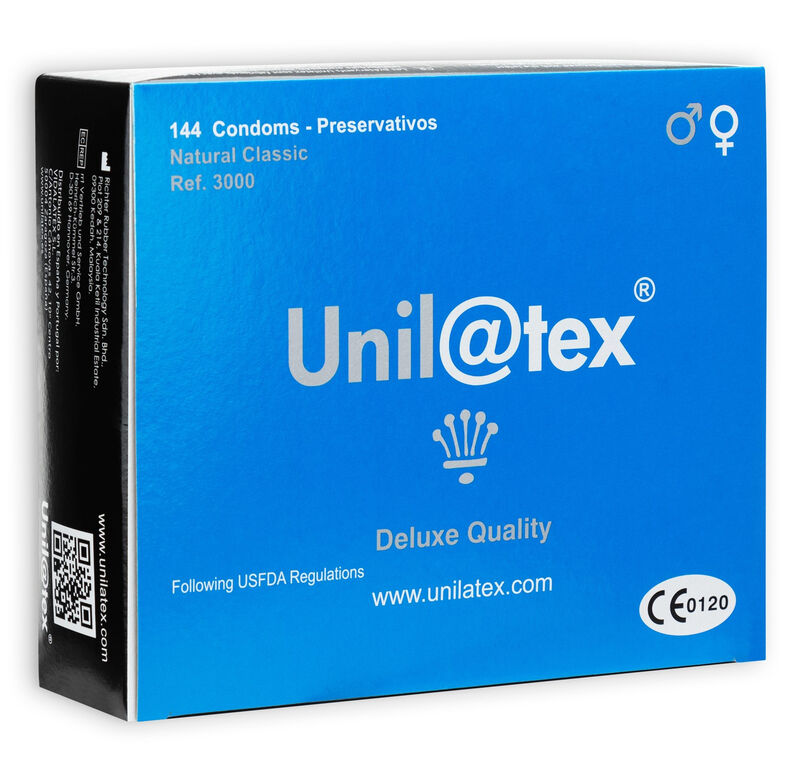 UNILATEX Conservateurs Naturels 144 Unités - Aura Intime