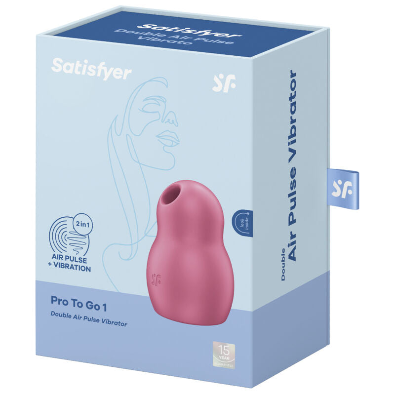 SATISFYER AIR PULSE Stimulateur Vibrateur Double Air Pulse Pro To Go 1 Rouge — vue arrière