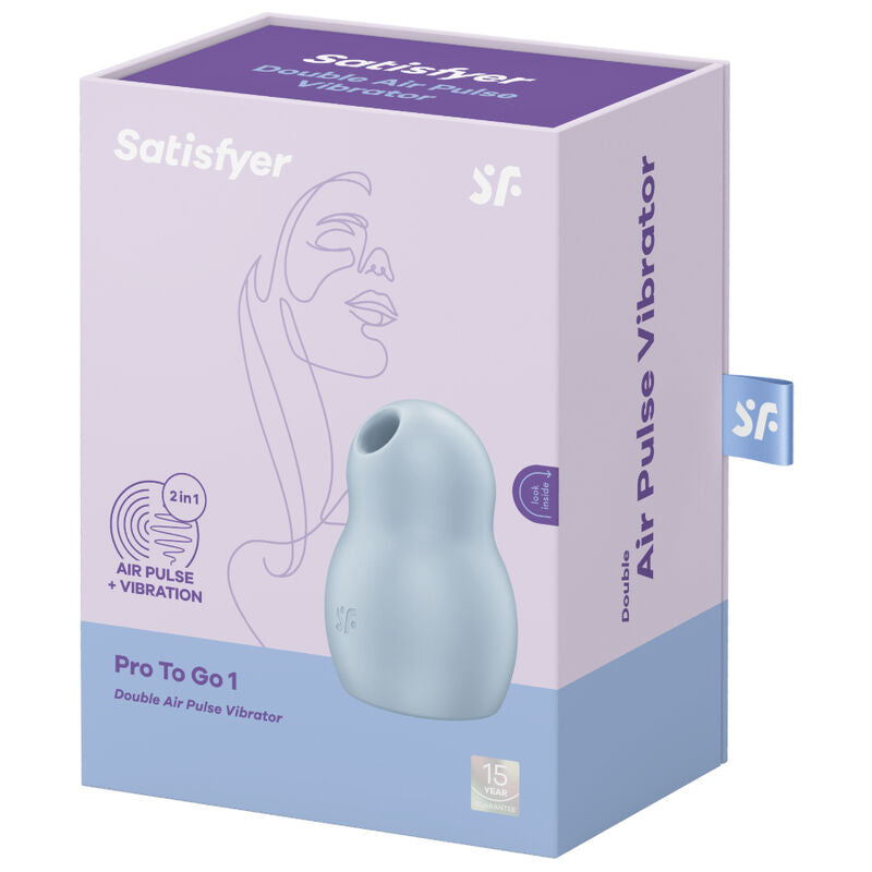 SATISFYER AIR PULSE Stimulateur Vibrateur Double Air Pulse Pro To Go 1 Bleu — vue arrière