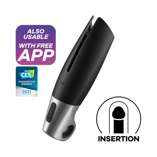 SATISFYER MEN Masturbateur Puissant Noir - Aura Intime