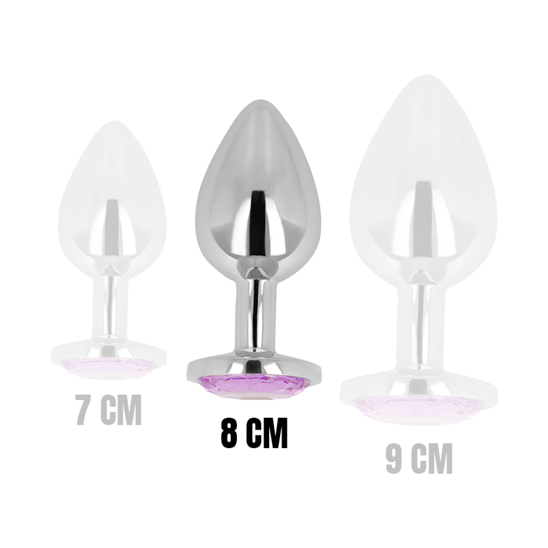 OHMAMA ANAL PLUG ANAL CRISTAL VIOLET 8 CM — vue arrière