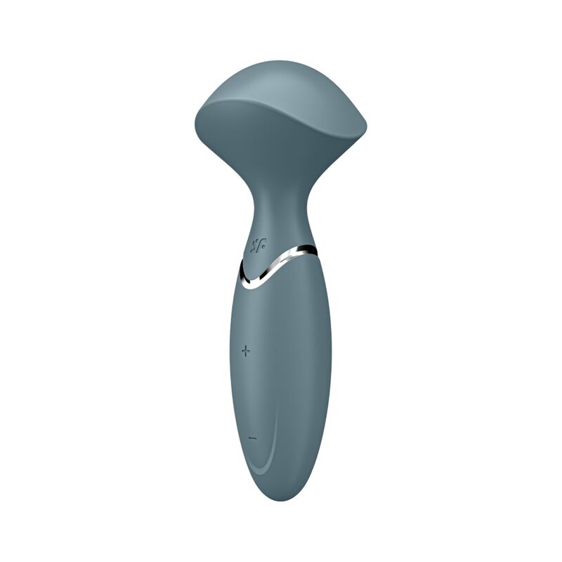 SATISFYER WAND Mini Wonder Gris — accessoires inclus