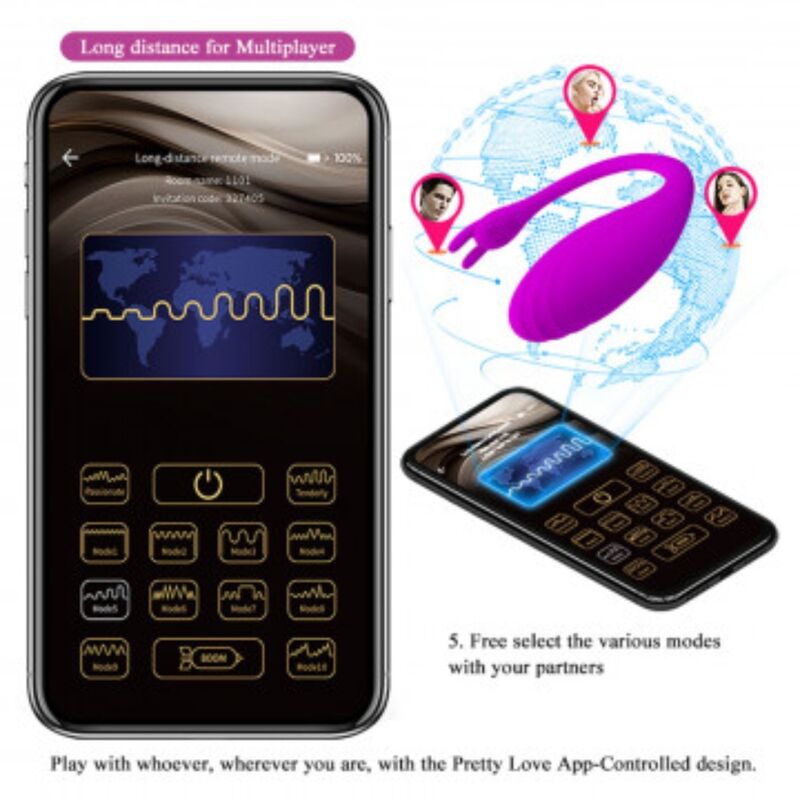 PRETTY LOVE Application Gratuite Catalina Massager Lilas — vue arrière