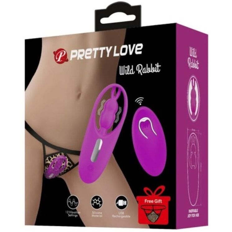 PRETTY LOVE SMART Wild Rabbit Stimulateur Culottes Télécommande Lilas - Aura Intime