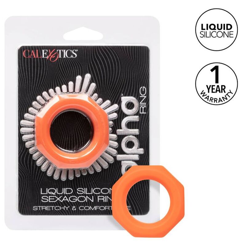 CALEXOTICS BAGUE ALPHA SEXAGON ORANGE — vue alternative