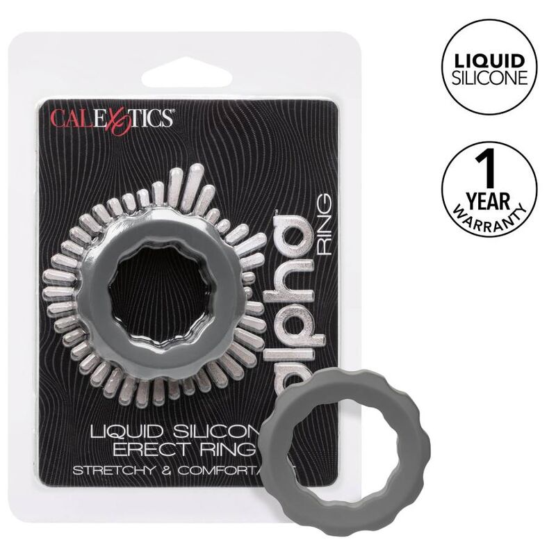 CALEXOTICS BAGUE ALPHA ERECT GRIS — vue détaillée