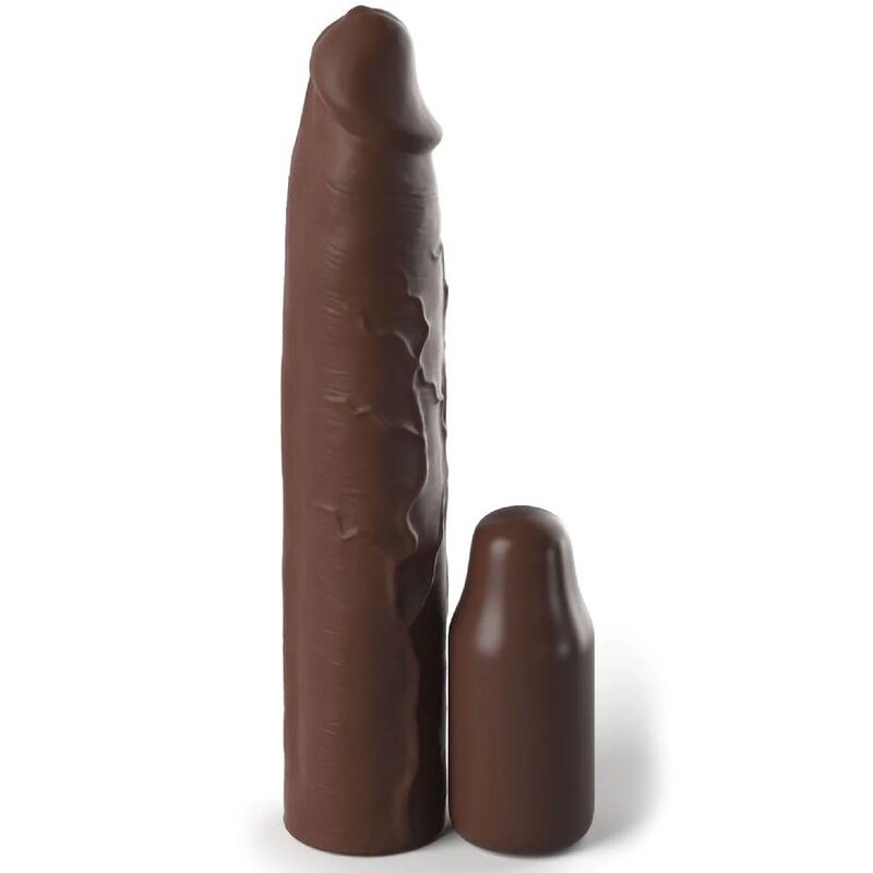 FANTASY X-TENSIONS PIPEDREAMS SLEEVE 22,86 CM + 7,62 CM PLUG BROWN - Aura Intime