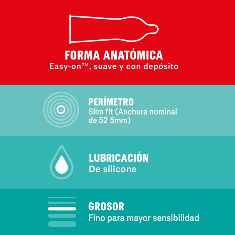 DUREX CONDOMS Sensitivo Slim Fit 10 Unités — vue détaillée