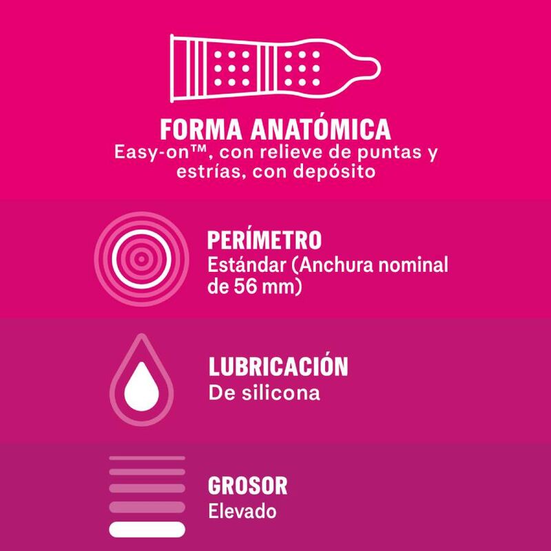 DUREX CONDOMS Dame Placer 12 Unités — vue alternative