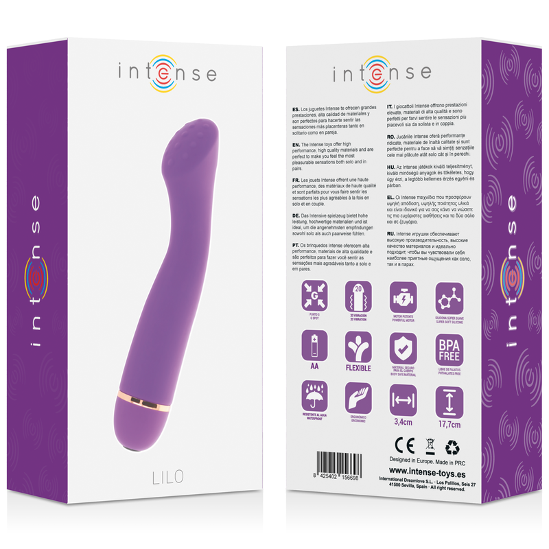INTENSE HIGH TECH Lilo 20 Vitesses Silicone Lila — accessoires inclus