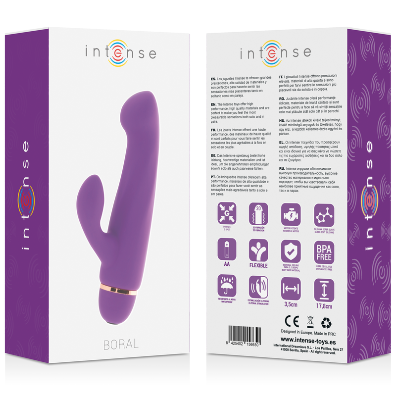 INTENSE HIGH TECH Boral 20 Vitesses Silicone Lilas — vue arrière