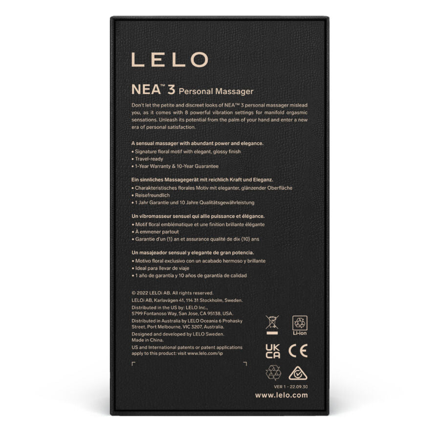 LELO Masseur Personnel Nea 3 - Bleu — accessoires inclus